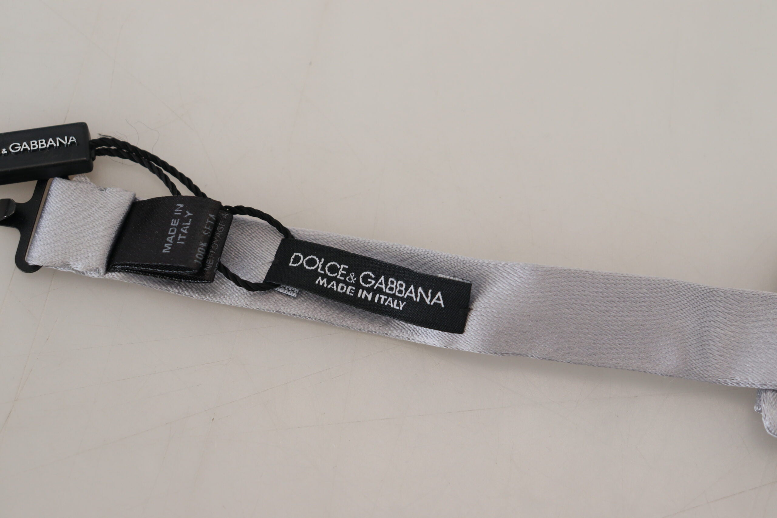 Κομψό γκρι μεταξωτό παπιγιόν Dolce & Gabbana