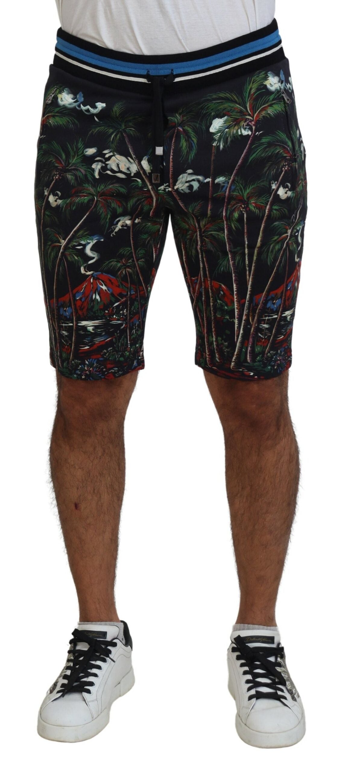 Dolce & Gabbana Volcano Print Casual σορτς μέχρι το γόνατο
