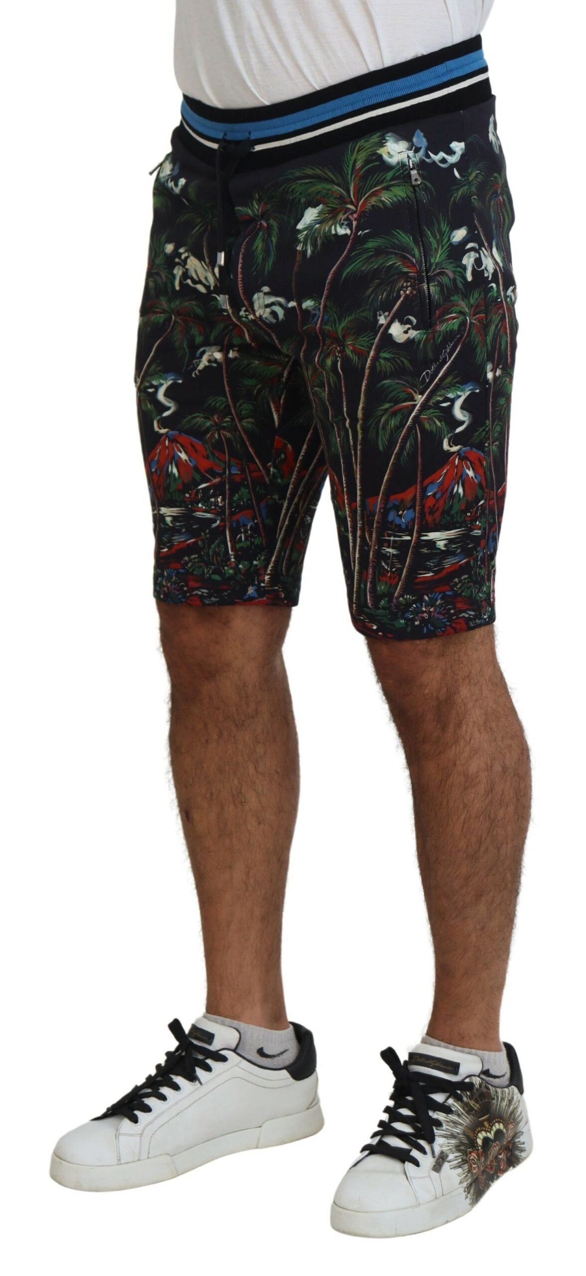 Dolce & Gabbana Volcano Print Casual σορτς μέχρι το γόνατο