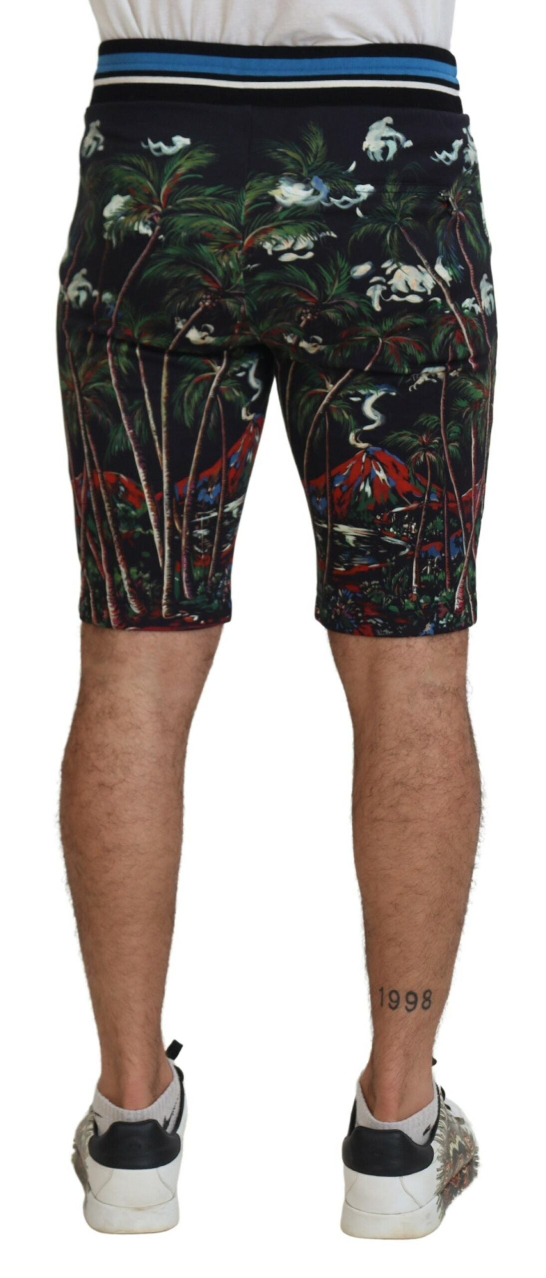 Dolce & Gabbana Volcano Print Casual σορτς μέχρι το γόνατο