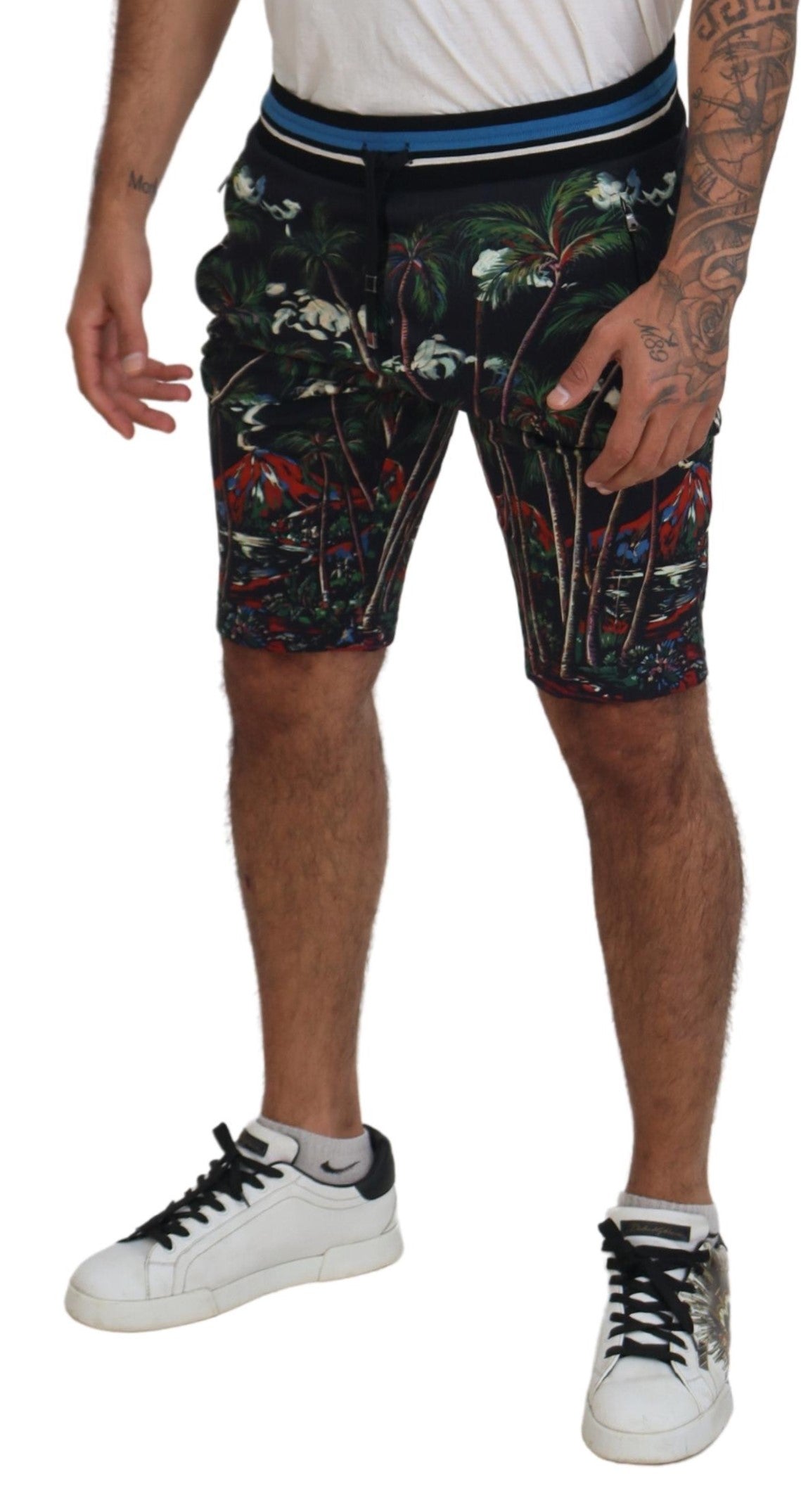 Dolce & Gabbana Volcano Print Casual σορτς μέχρι το γόνατο