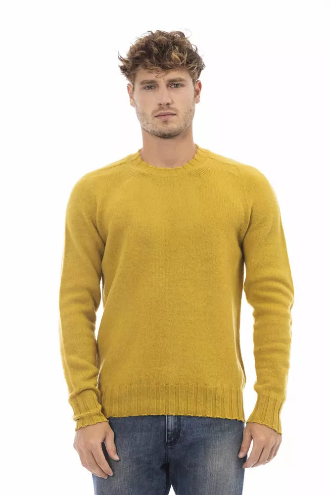 Ανδρικό πουλόβερ Alpha Studio Yellow Wool