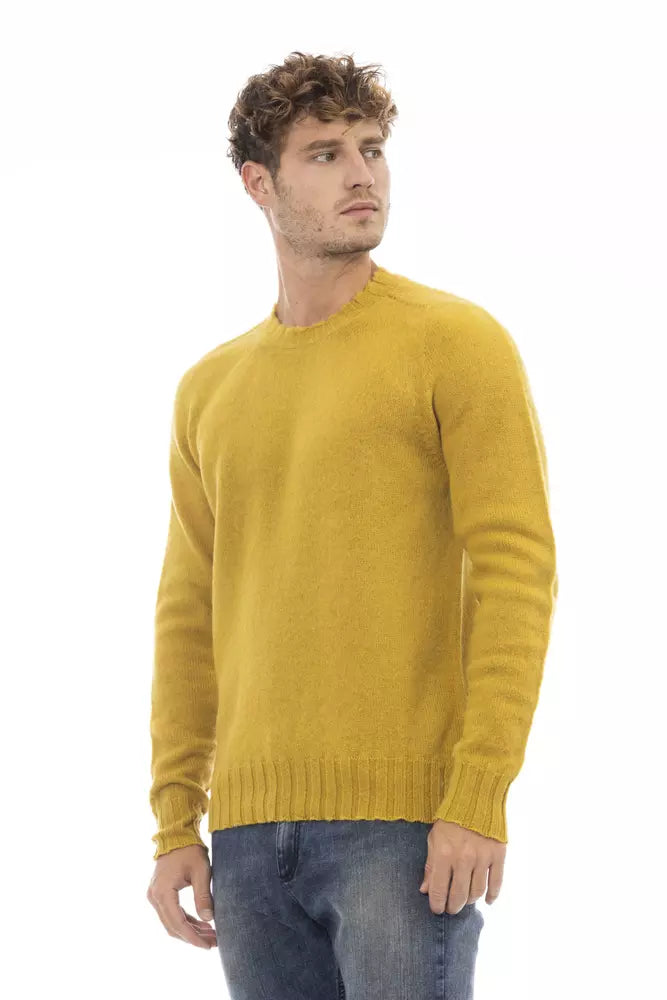 Ανδρικό πουλόβερ Alpha Studio Yellow Wool