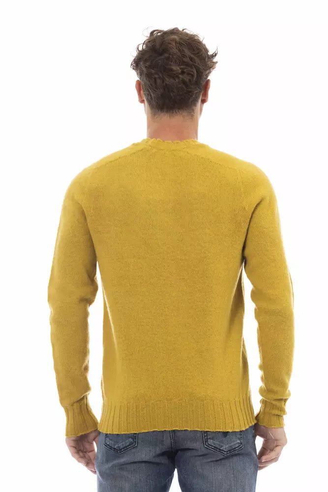 Ανδρικό πουλόβερ Alpha Studio Yellow Wool