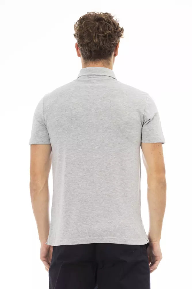 Baldinini Trend Grey Cotton Men Polo