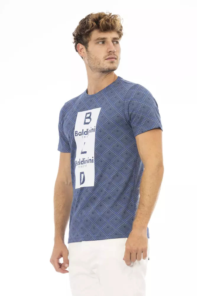 Ανδρικό μπλουζάκι Baldinini Trend Blue Cotton