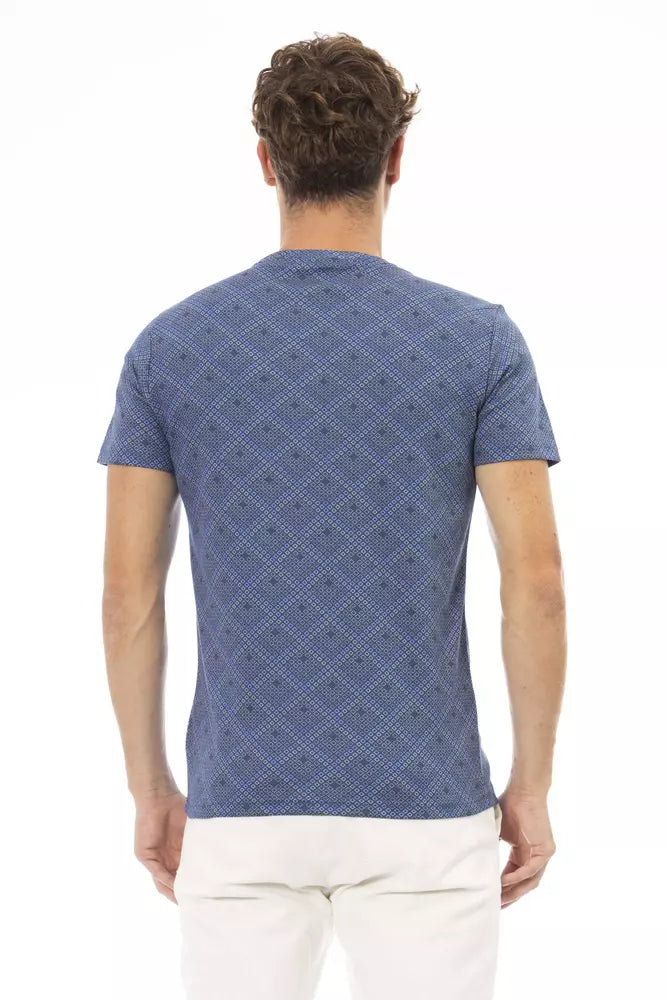 Ανδρικό μπλουζάκι Baldinini Trend Blue Cotton