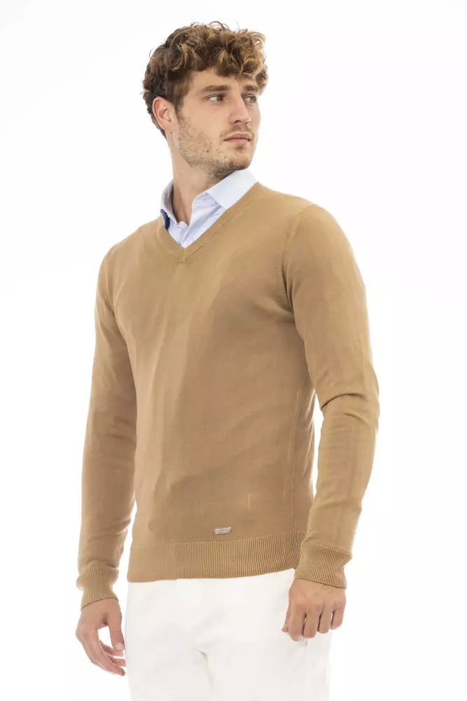Ανδρικό πουλόβερ Baldinini Trend Beige Modal