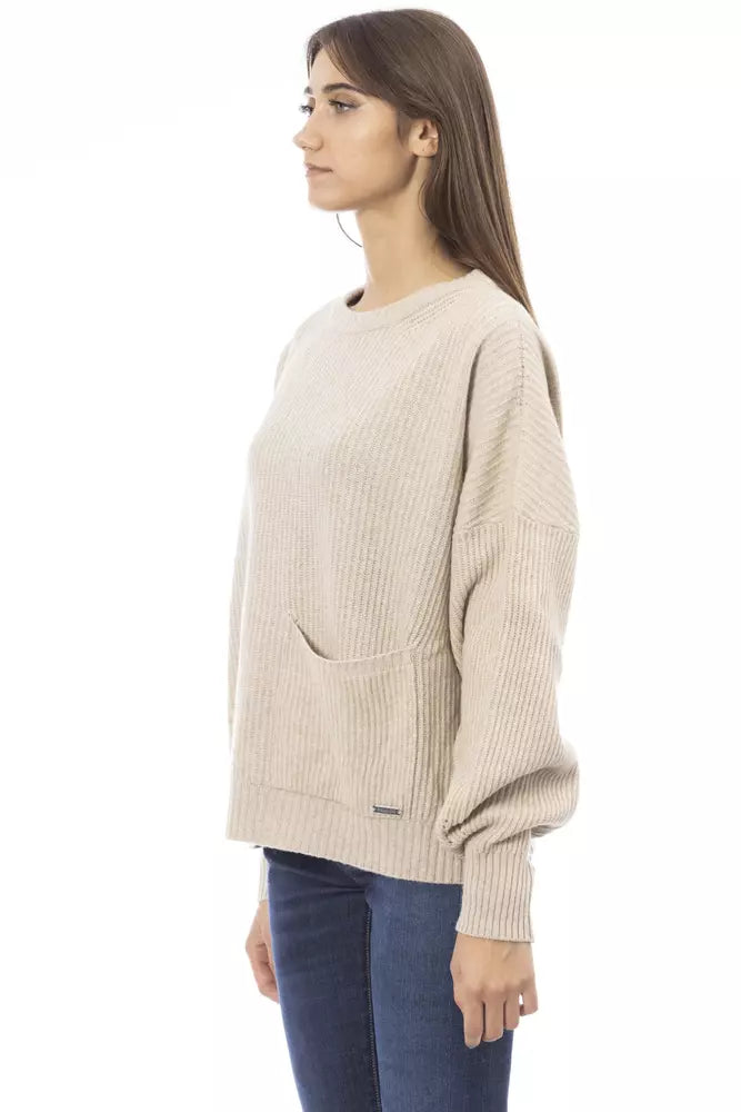 Γυναικείο πουλόβερ Baldinini Trend Beige Cashmere