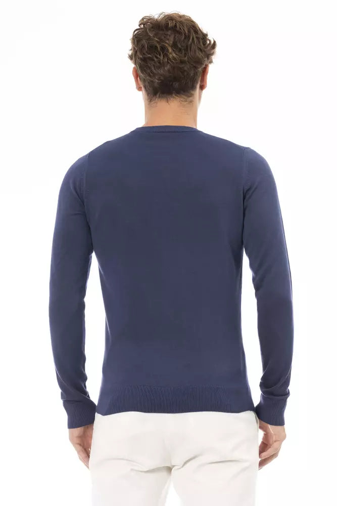 Ανδρικό πουλόβερ Baldinini Trend Blue Modal