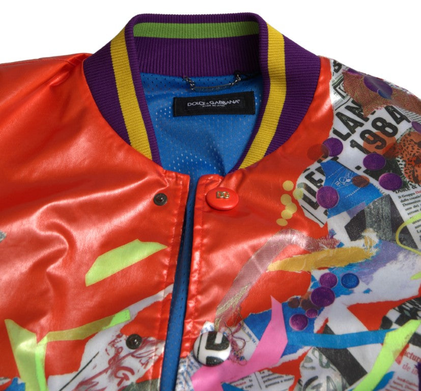 Dolce & Gabbana Elegant Orange Bomber Jacket - Ανδρικά Εξωτερικά Ενδύματα Πολυτελείας