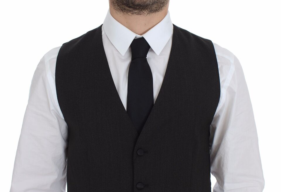 Γιλέκο φορέματος Dolce & Gabbana Classic Grey Wool Blend Dress