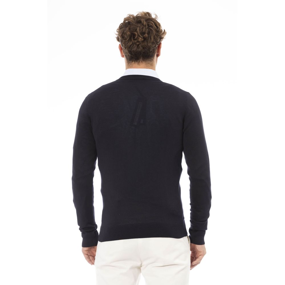 Ανδρικό πουλόβερ Baldinini Trend Blue Modal