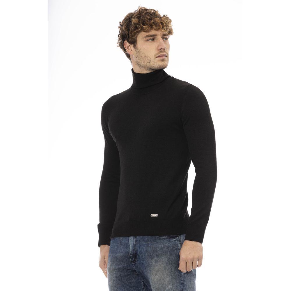 Ανδρικό πουλόβερ Baldinini Trend Black Wool