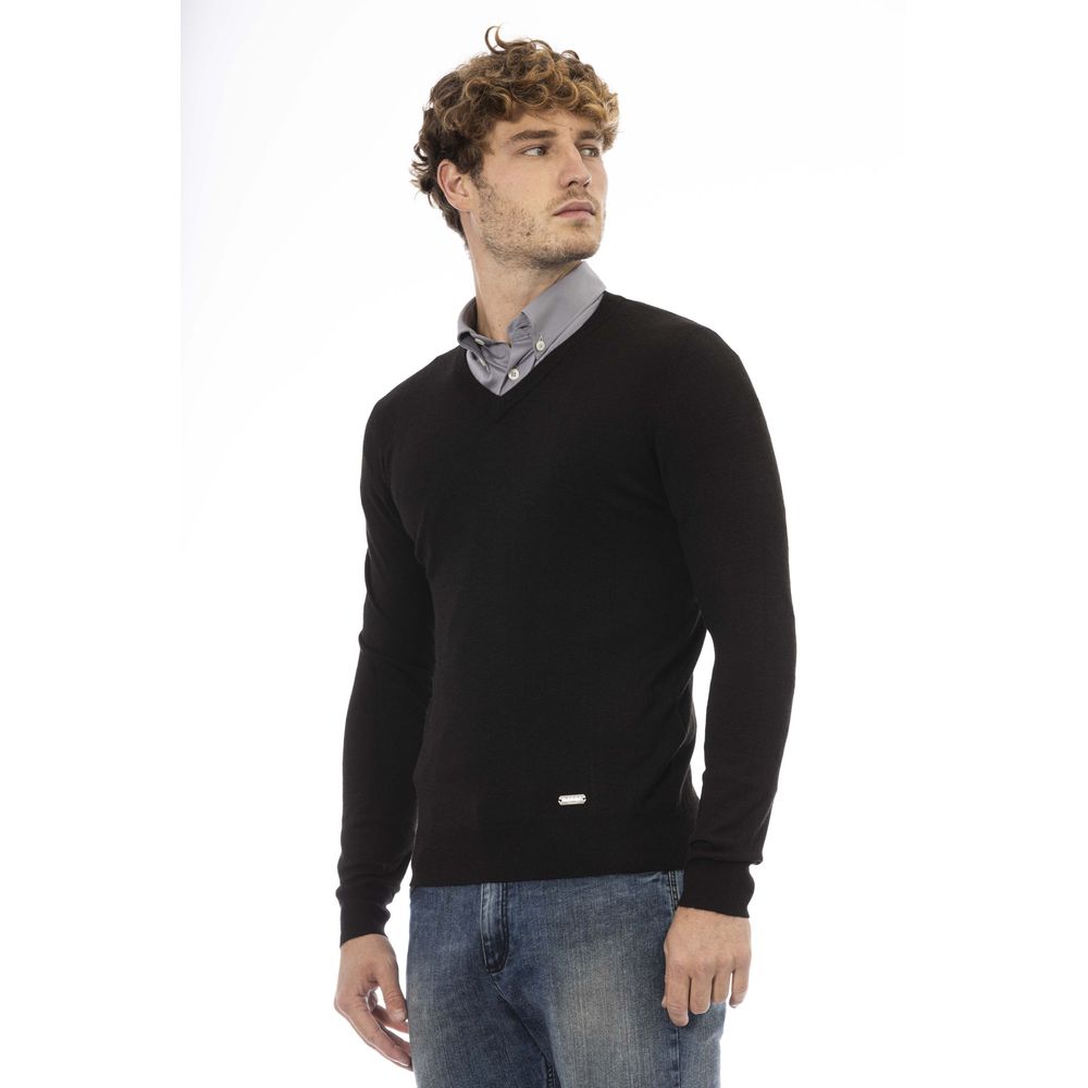 Ανδρικό πουλόβερ Baldinini Trend Black Wool