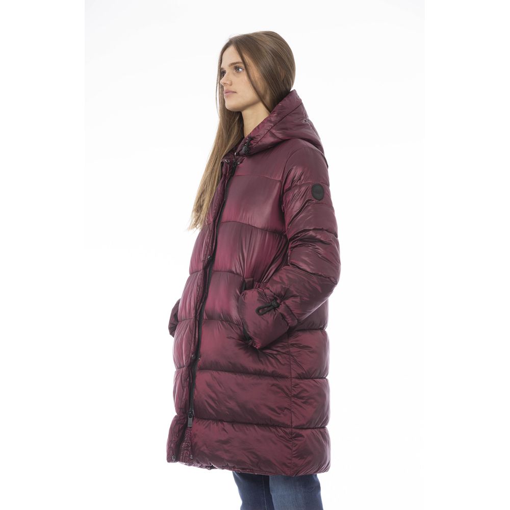 Γυναικείο παλτό Baldinini Trend Burgundy Nylon