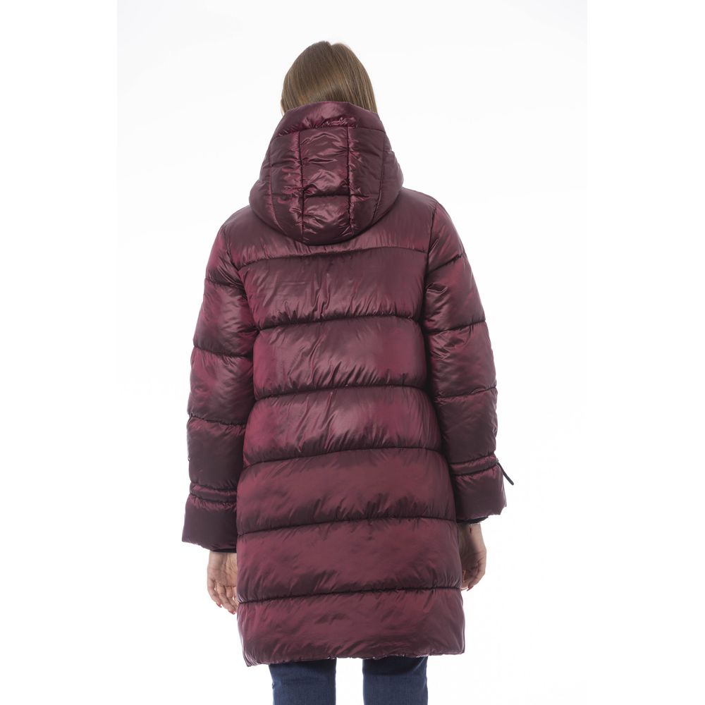 Γυναικείο παλτό Baldinini Trend Burgundy Nylon