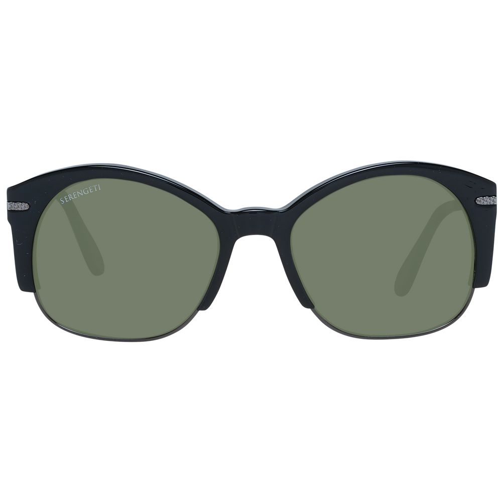 Serengeti Black Acetate & Metal Sunglasses