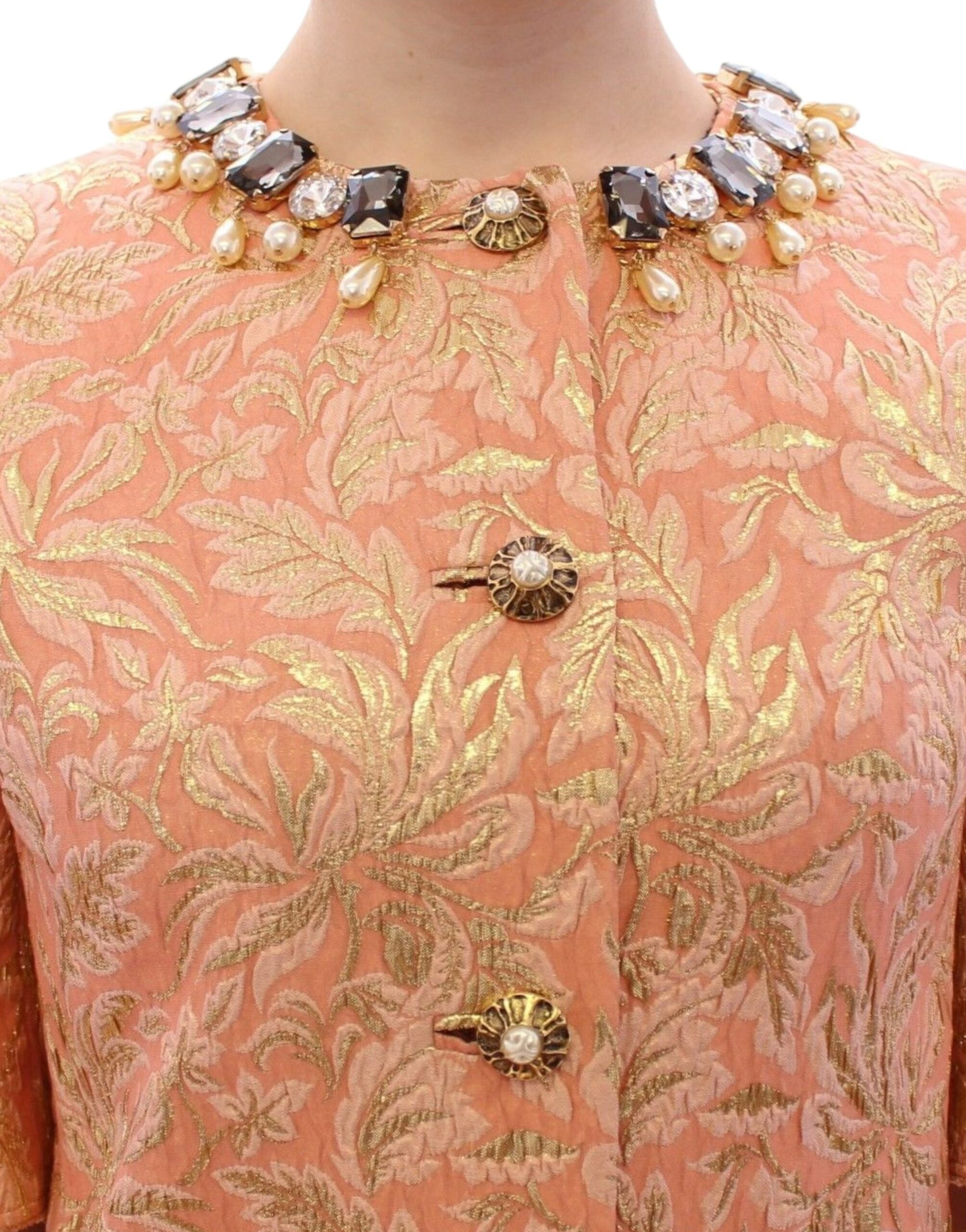 Dolce & Gabbana Exclusive παλτό μπροκάρ κρυστάλλου