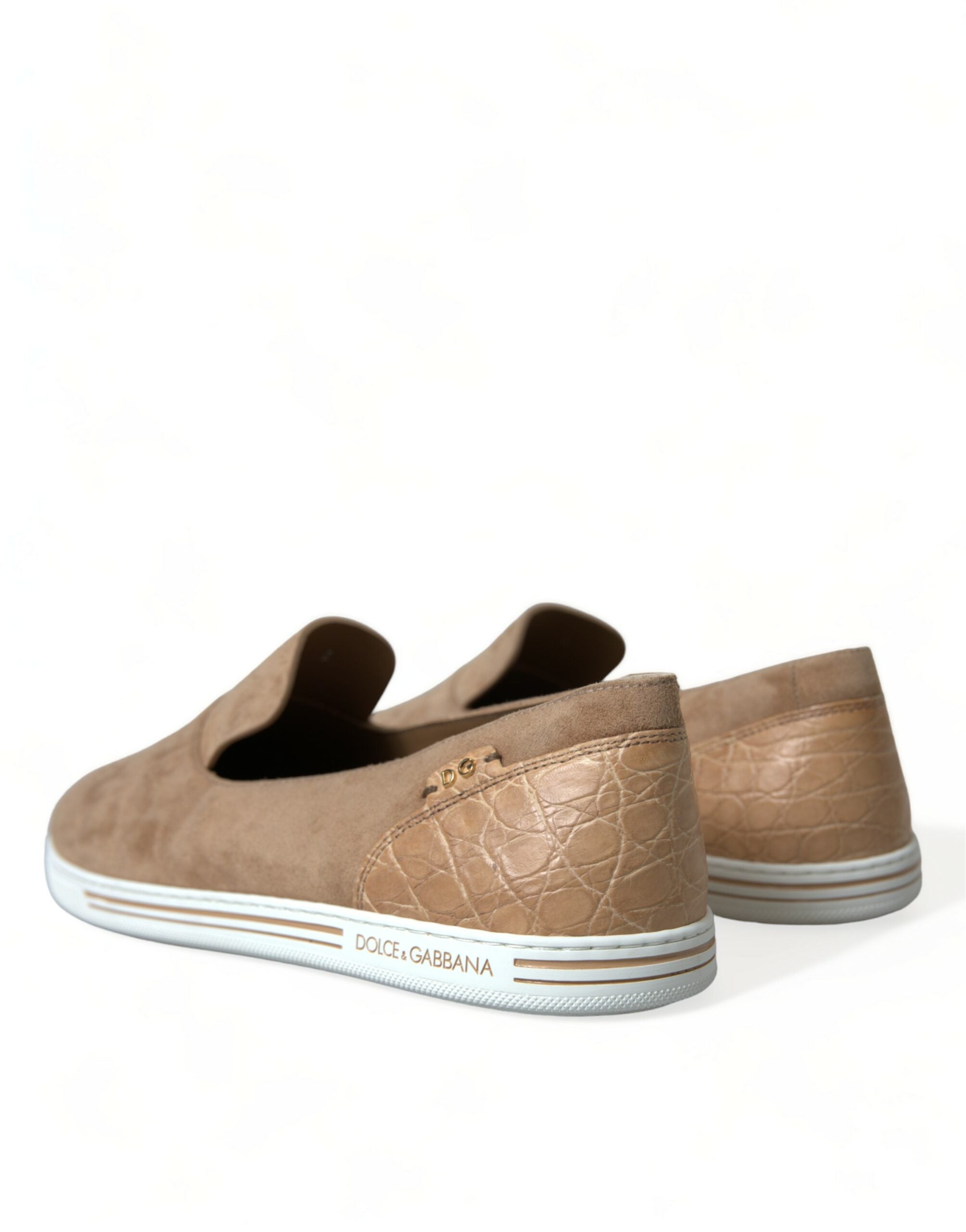 Κομψά μπεζ δερμάτινα Loafers Dolce & Gabbana
