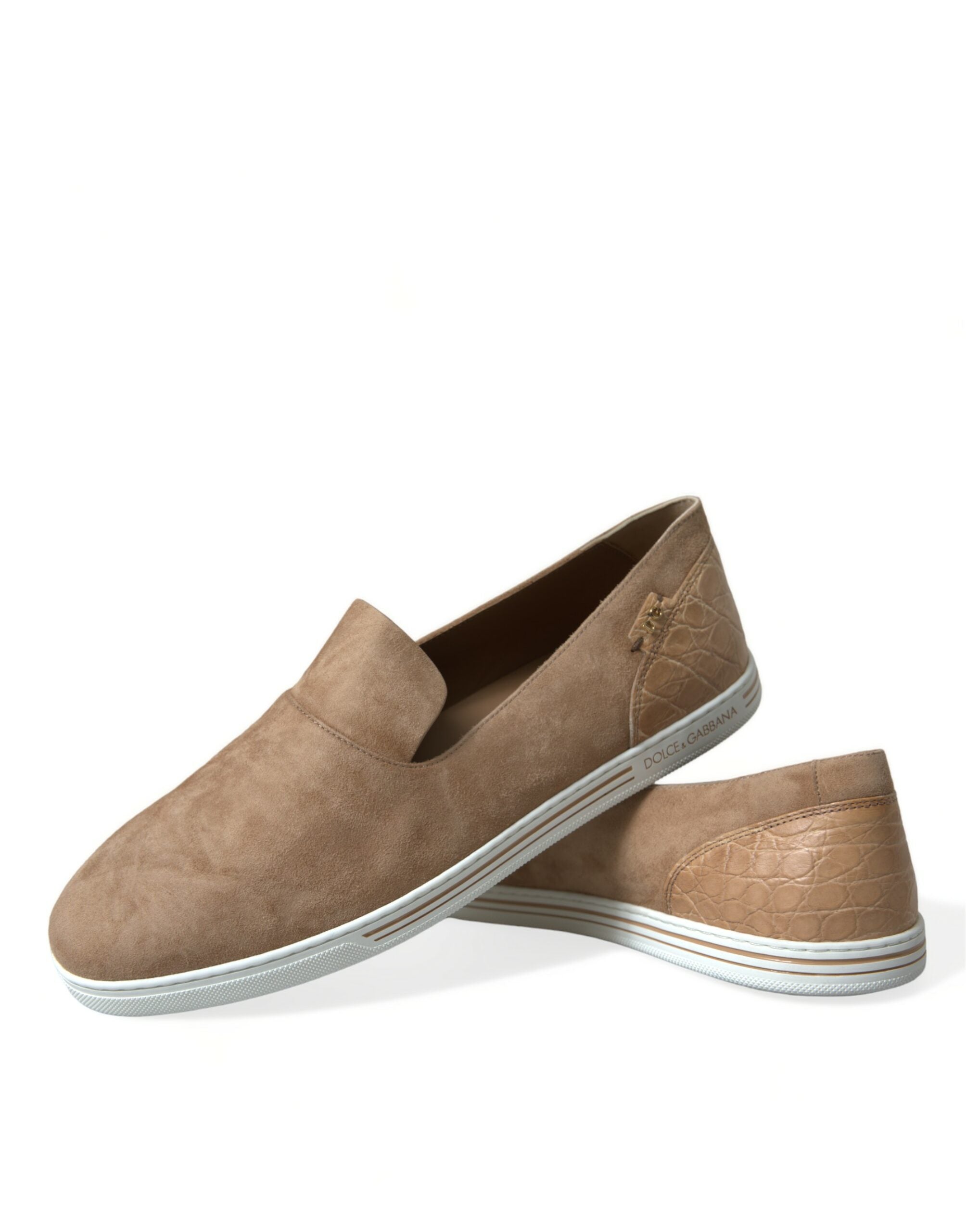 Κομψά μπεζ δερμάτινα Loafers Dolce & Gabbana