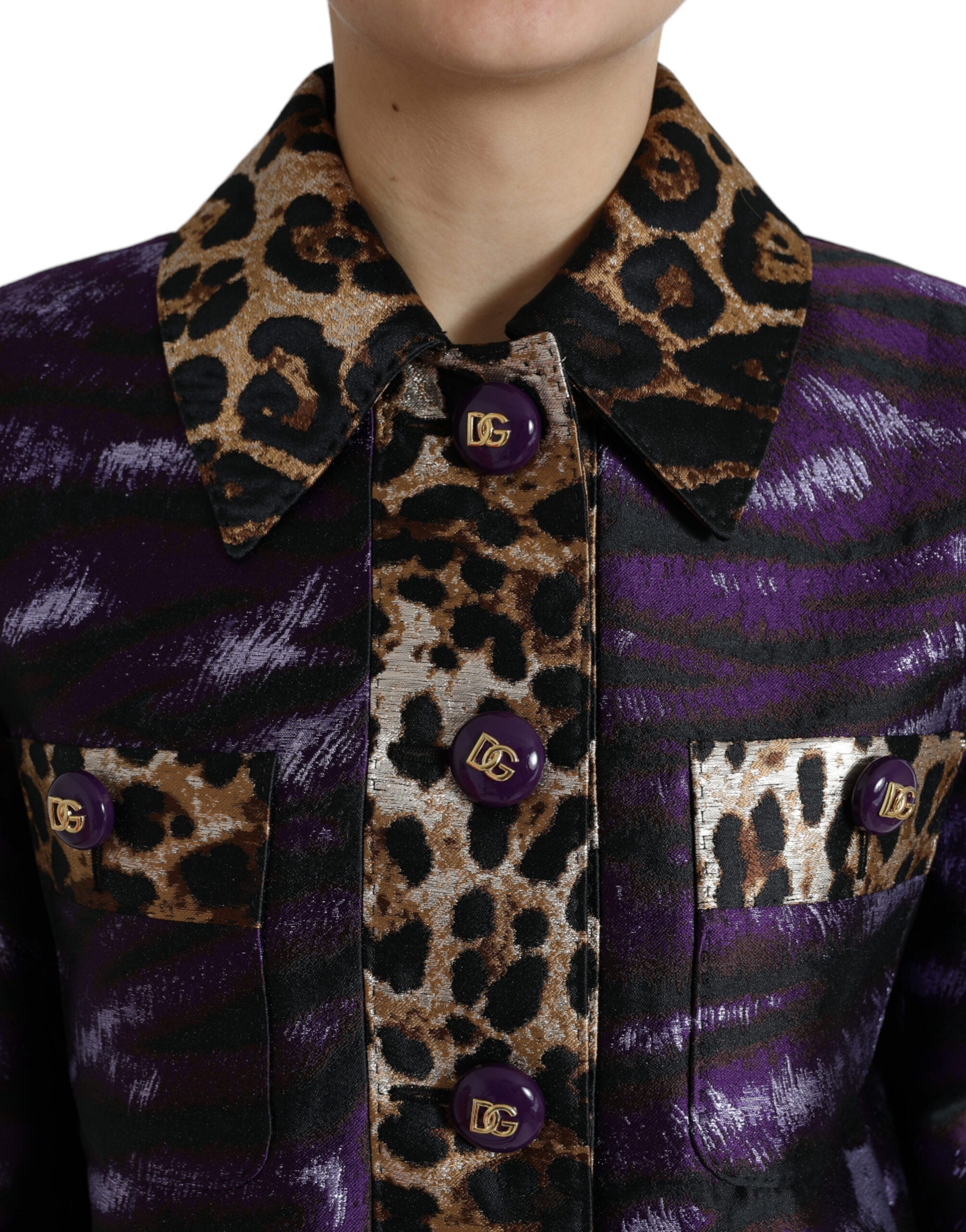 Dolce & Gabbana Εξαιρετικό Jacquard Trench με μοτίβο τίγρης