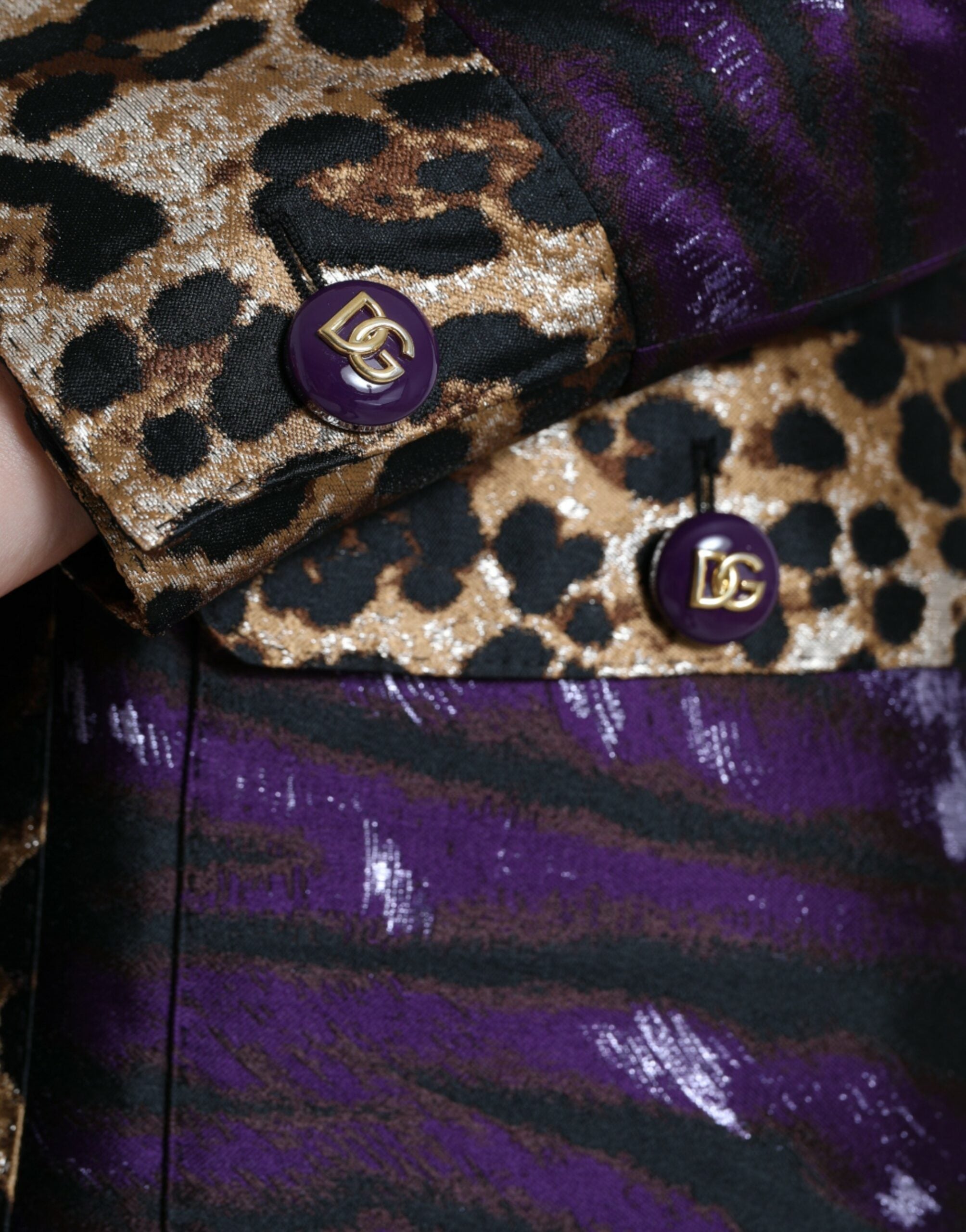 Dolce & Gabbana Εξαιρετικό Jacquard Trench με μοτίβο τίγρης