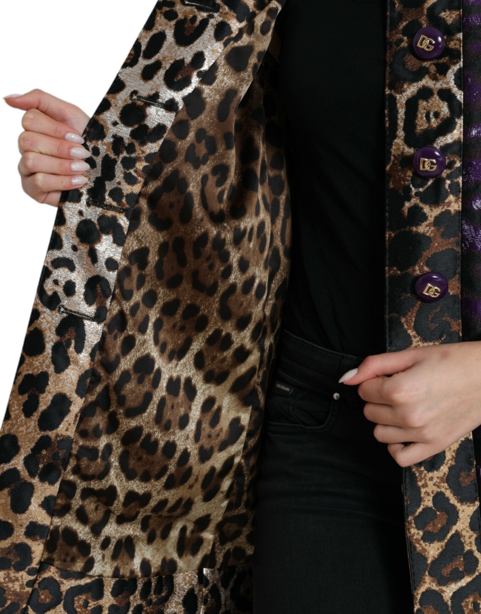 Dolce & Gabbana Εξαιρετικό Jacquard Trench με μοτίβο τίγρης