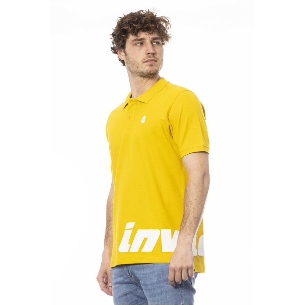 Ανδρικό μπλουζάκι πόλο Invicta Yellow Cotton