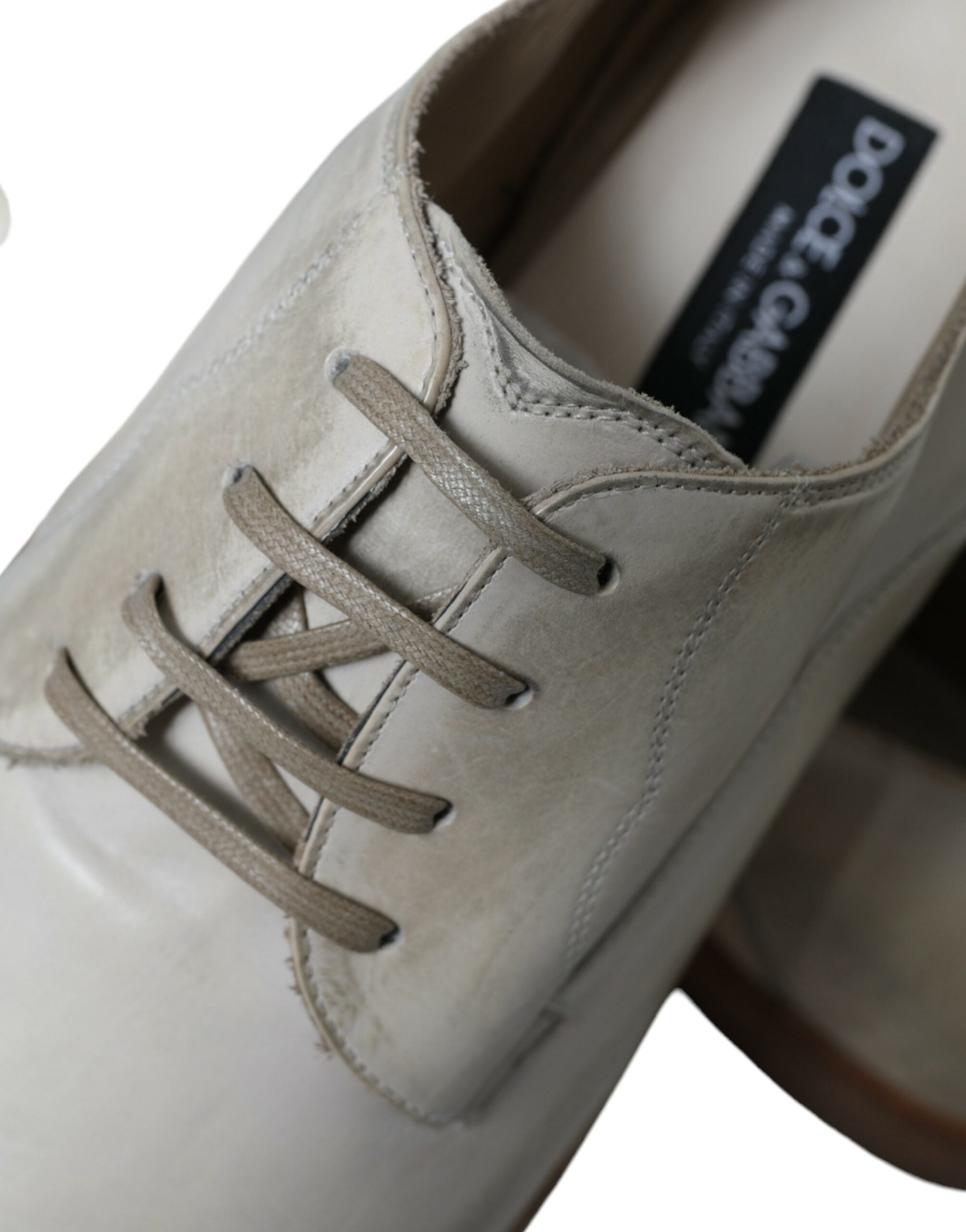 Dolce & Gabbana Κομψά παπούτσια Derby White Skin