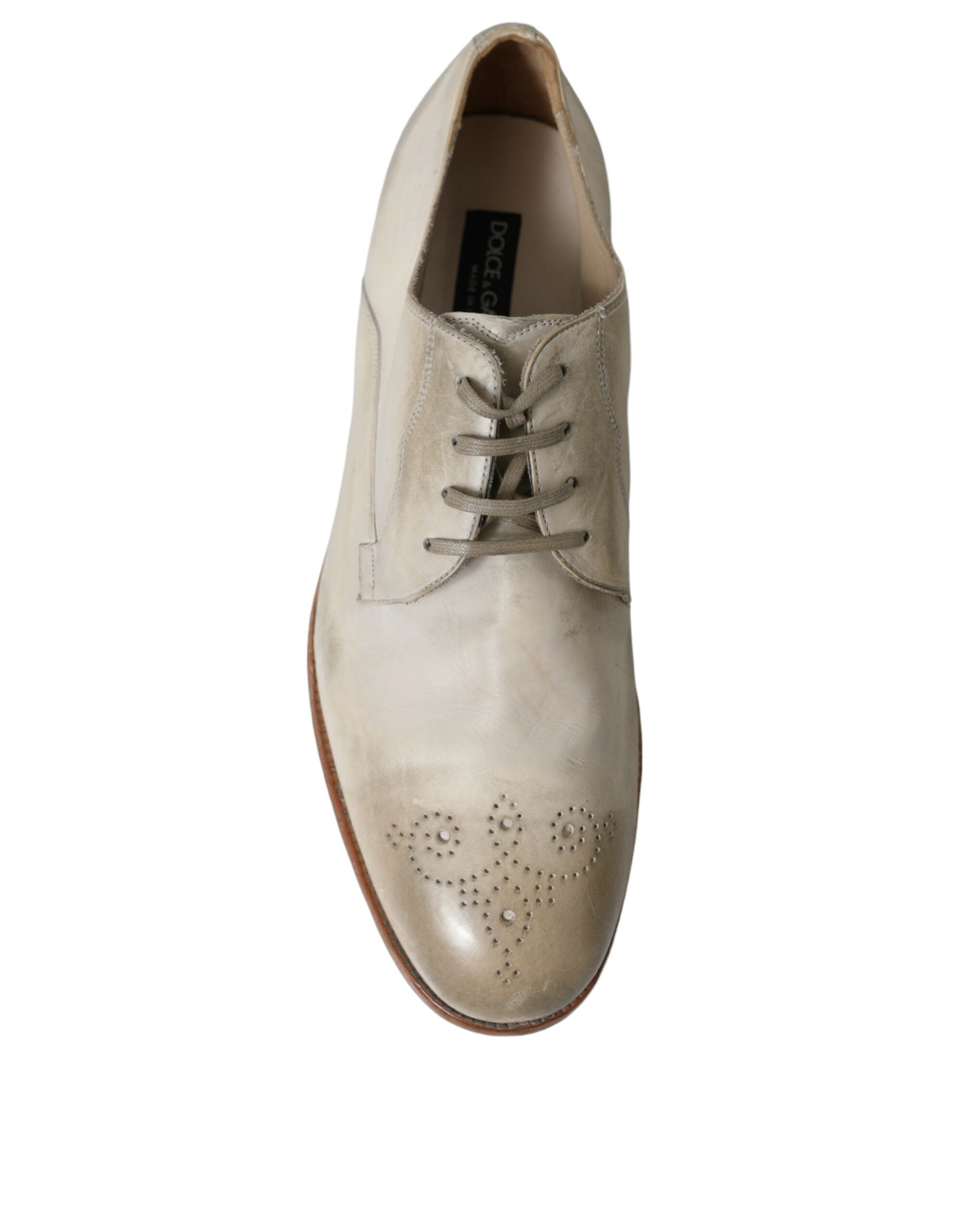Dolce & Gabbana Κομψά παπούτσια Derby White Skin