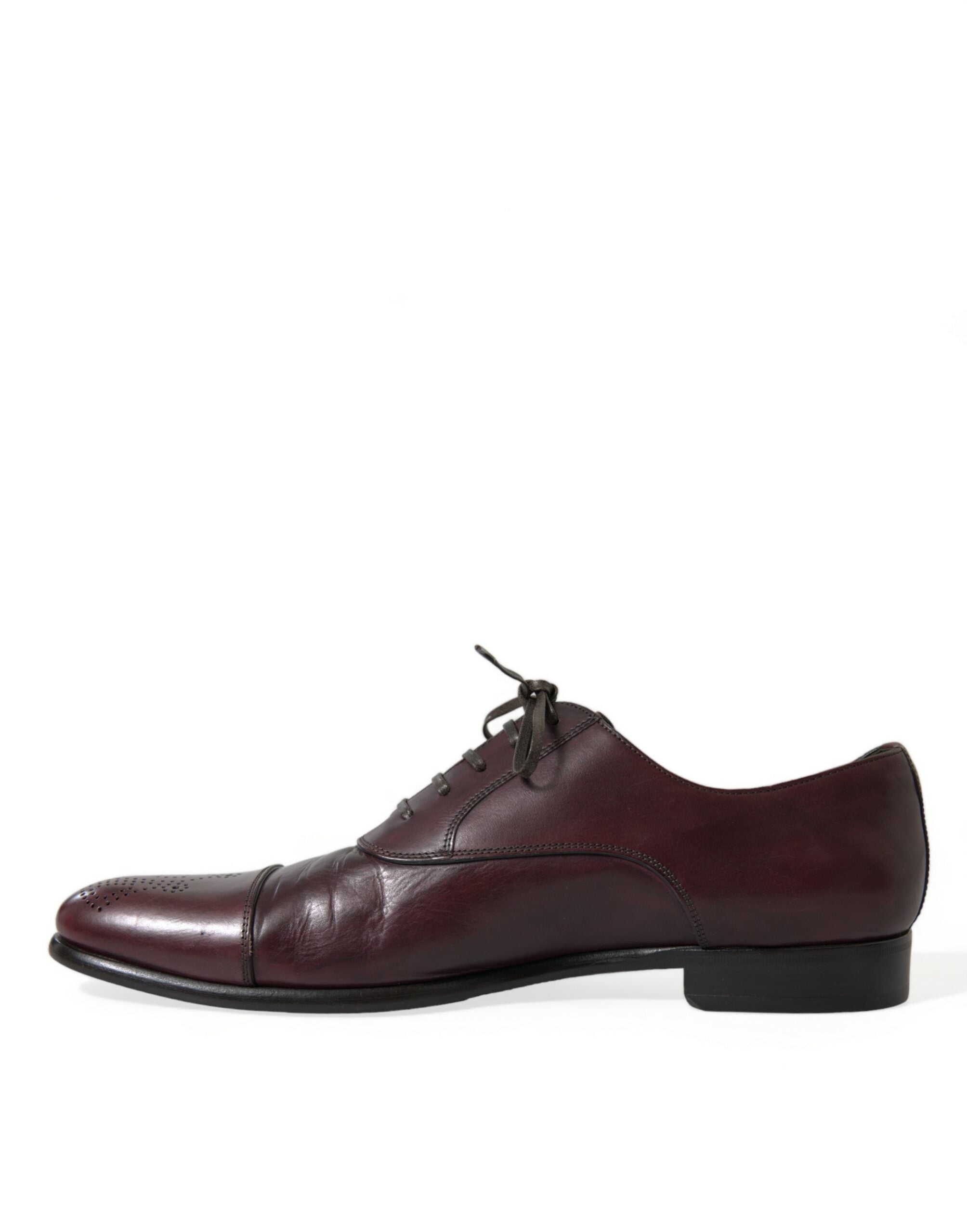 Dolce & Gabbana Κομψά δερμάτινα παπούτσια Derby από Βουργουνδία