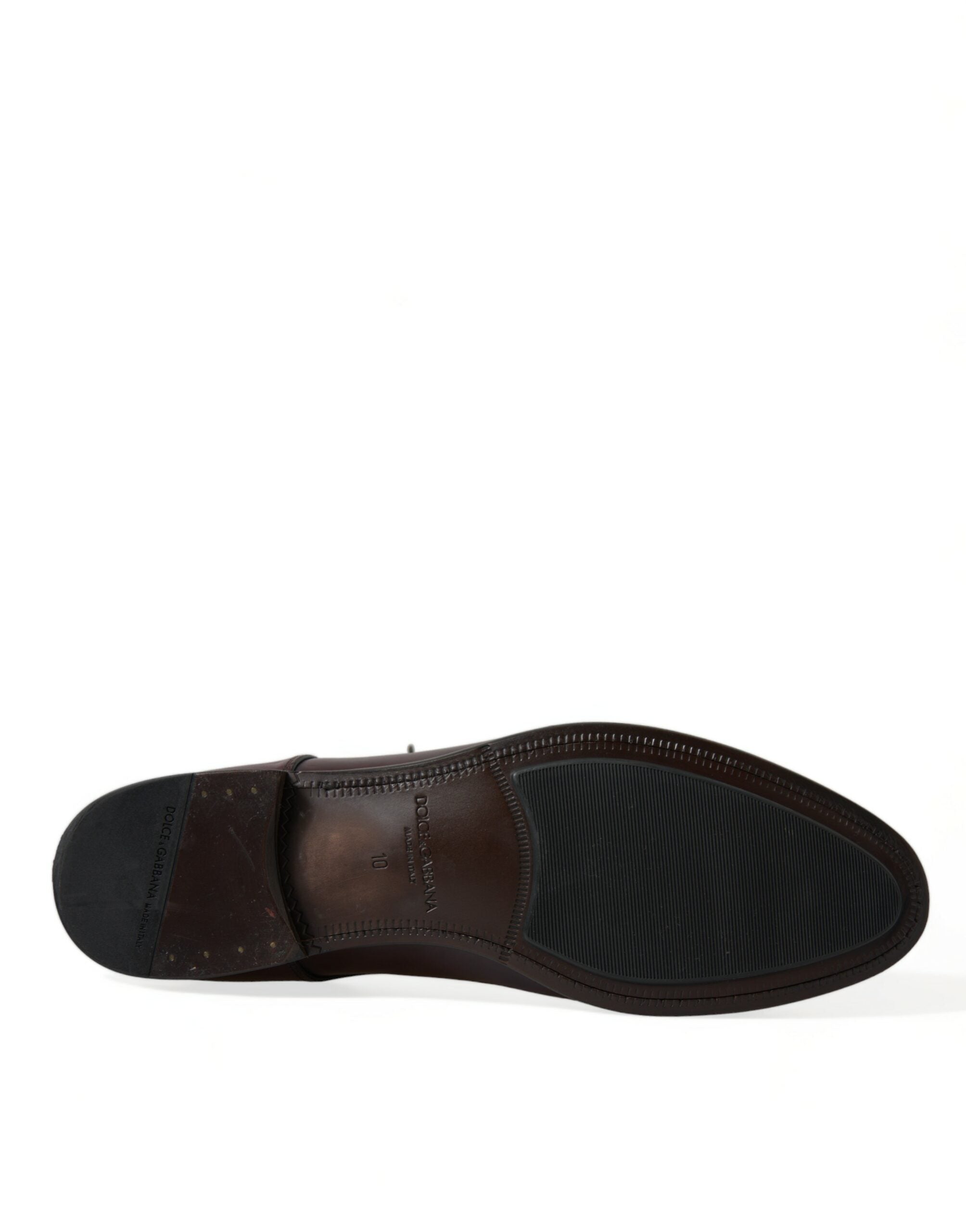 Dolce & Gabbana Κομψά δερμάτινα παπούτσια Derby από Βουργουνδία