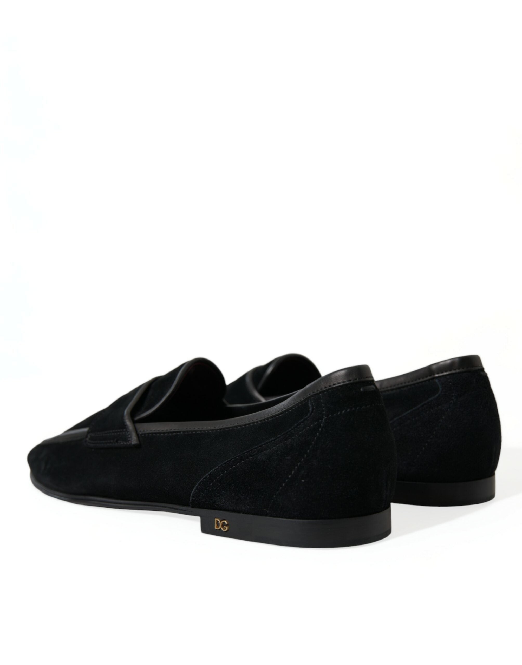 Dolce & Gabbana Elegant Velvet Black Loafers για άνδρες