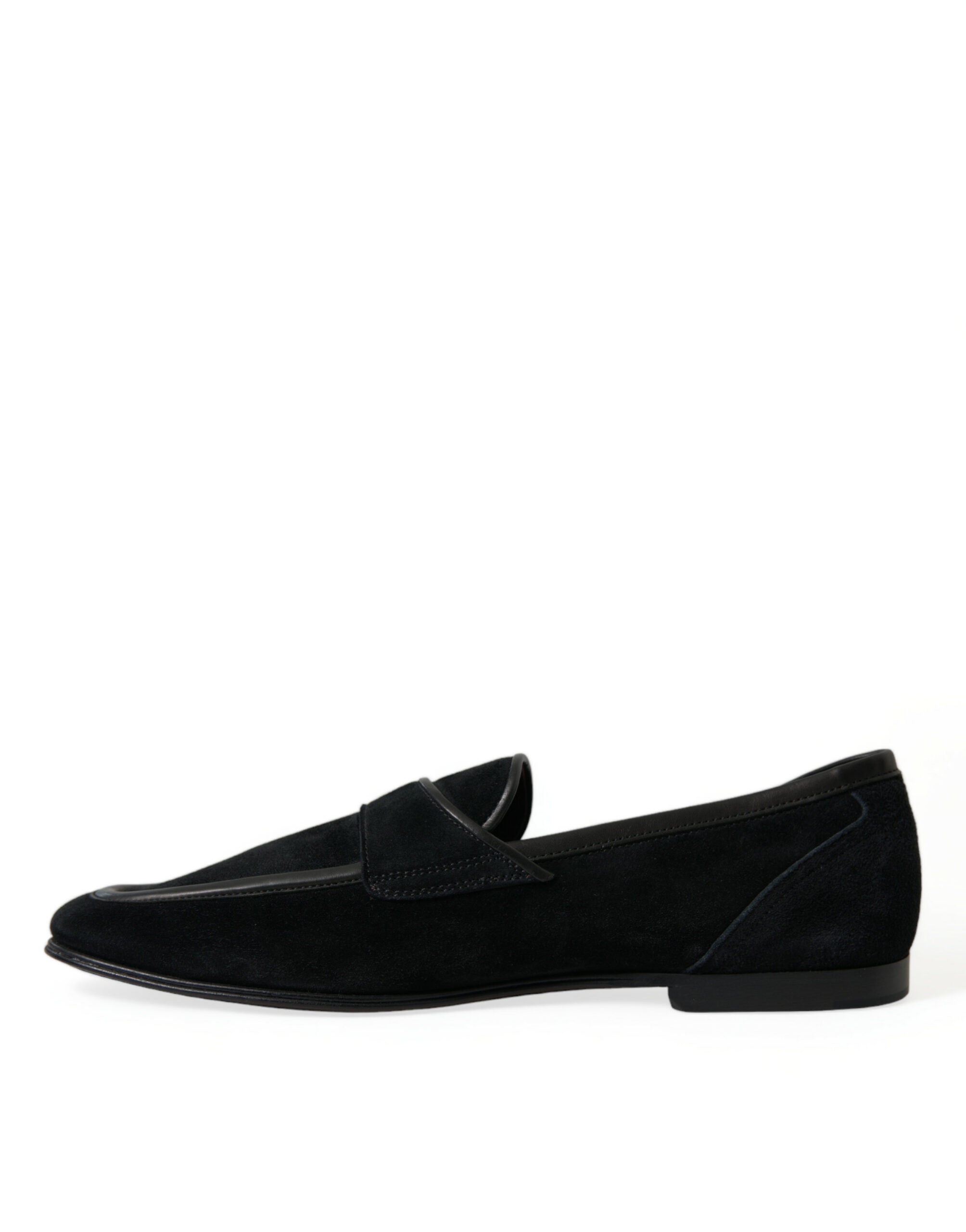 Dolce & Gabbana Elegant Velvet Black Loafers για άνδρες