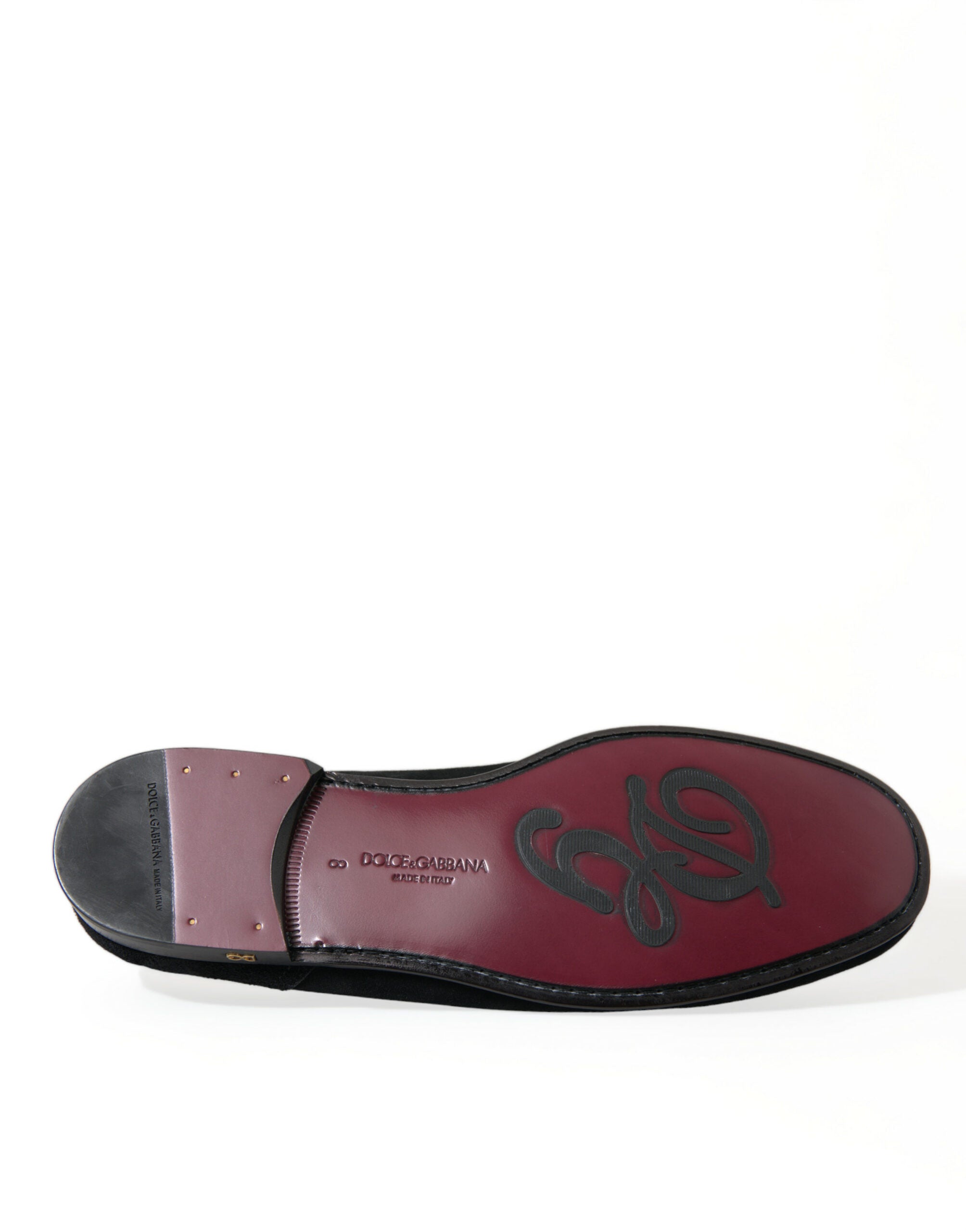 Dolce & Gabbana Elegant Velvet Black Loafers για άνδρες