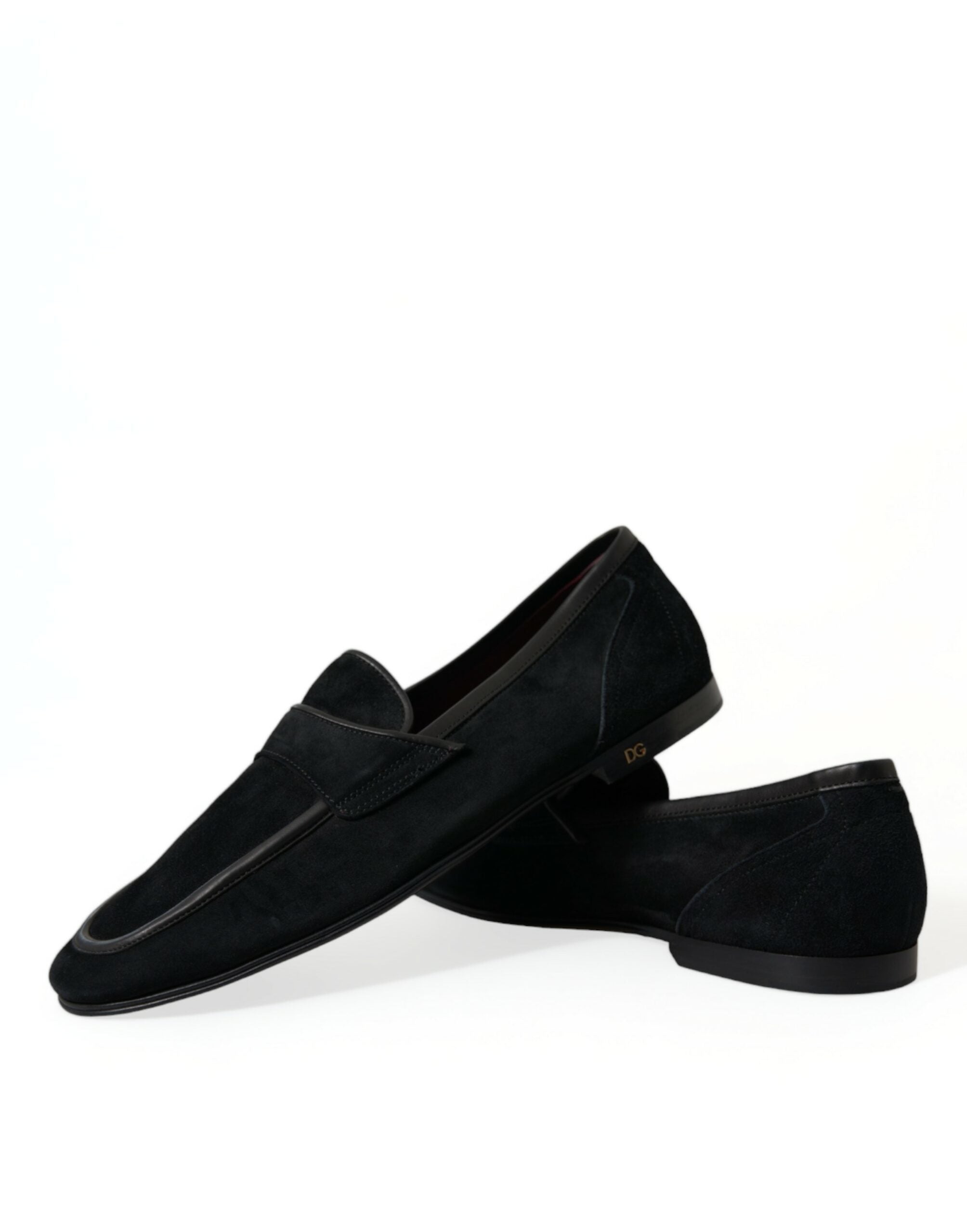Dolce & Gabbana Elegant Velvet Black Loafers για άνδρες