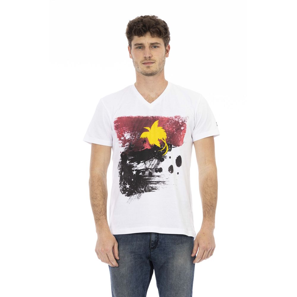Ανδρικό μπλουζάκι Trussardi Action White Cotton