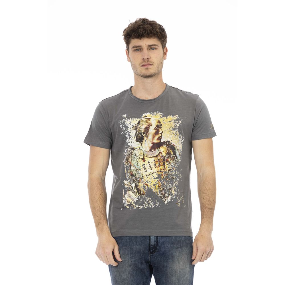 Ανδρικό μπλουζάκι Trussardi Action Grey Cotton