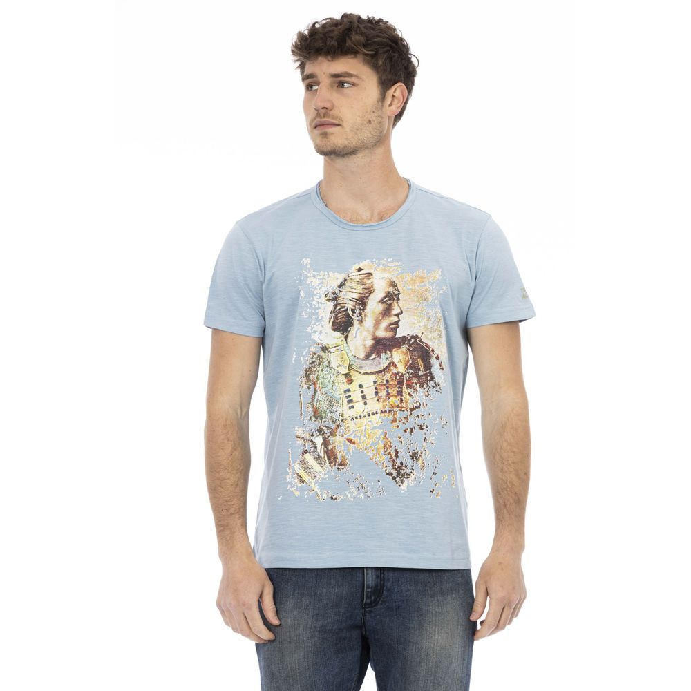 Ανδρικό μπλουζάκι Trussardi Action Light Blue Cotton