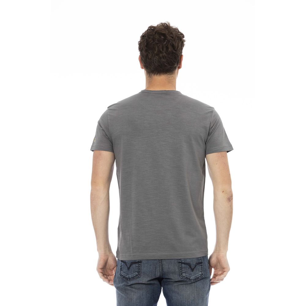 Ανδρικό μπλουζάκι Trussardi Action Grey Cotton