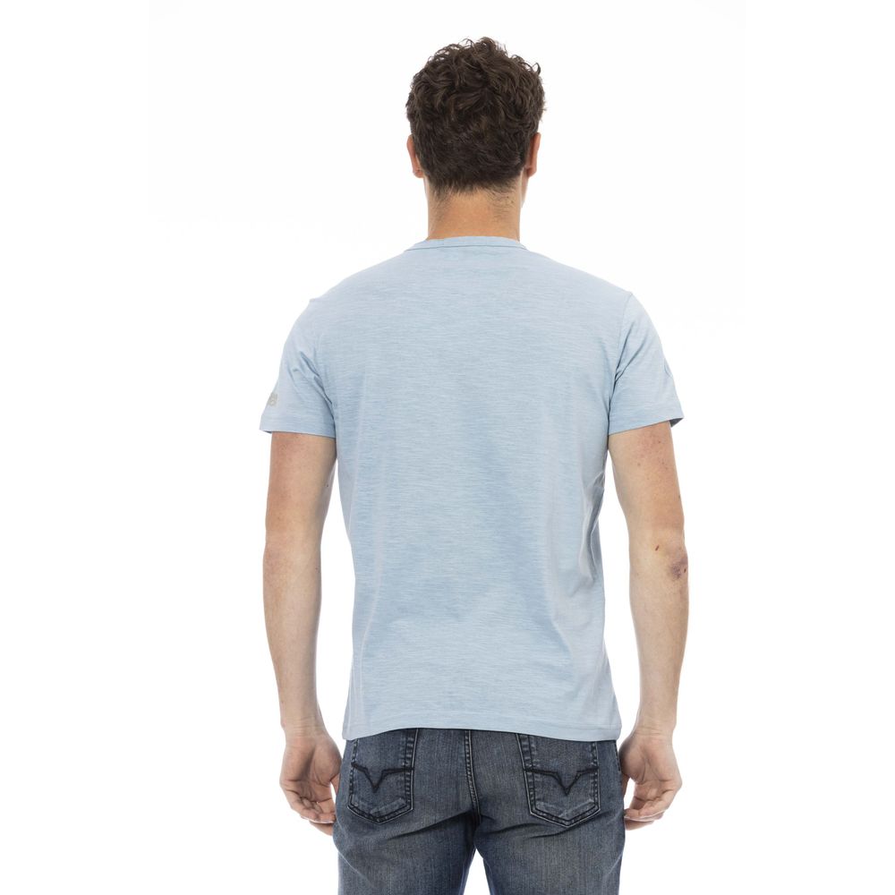 Ανδρικό μπλουζάκι Trussardi Action Light Blue Cotton
