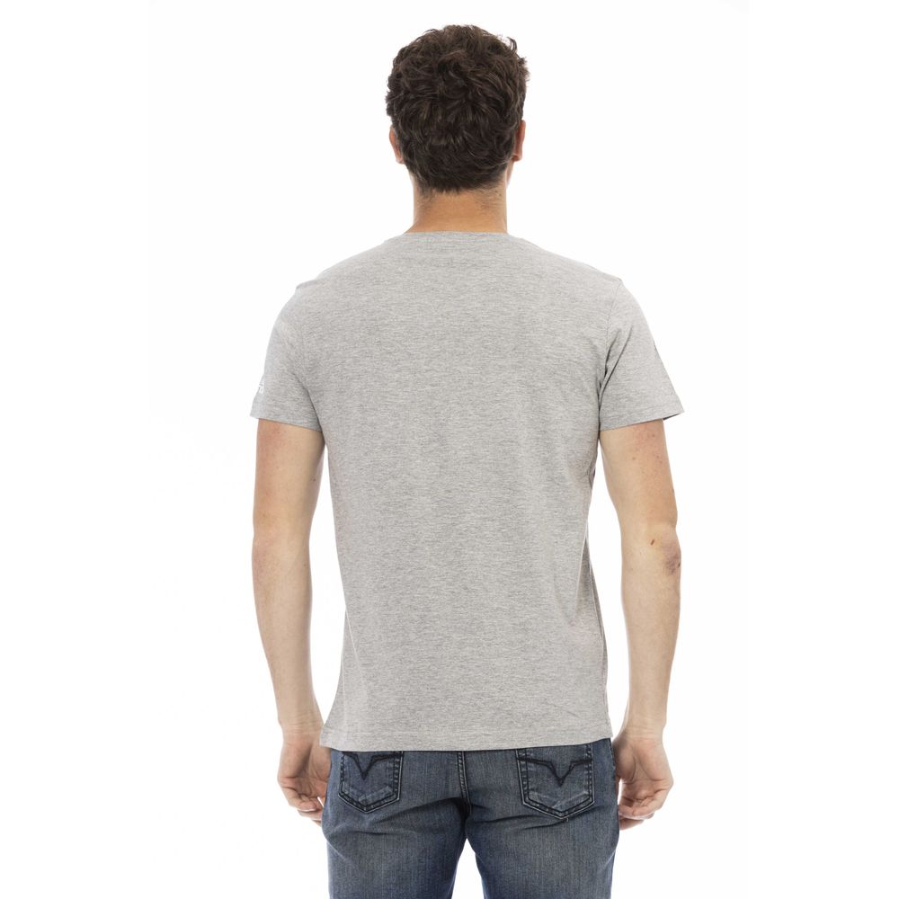 Ανδρικό μπλουζάκι Trussardi Action Grey Cotton