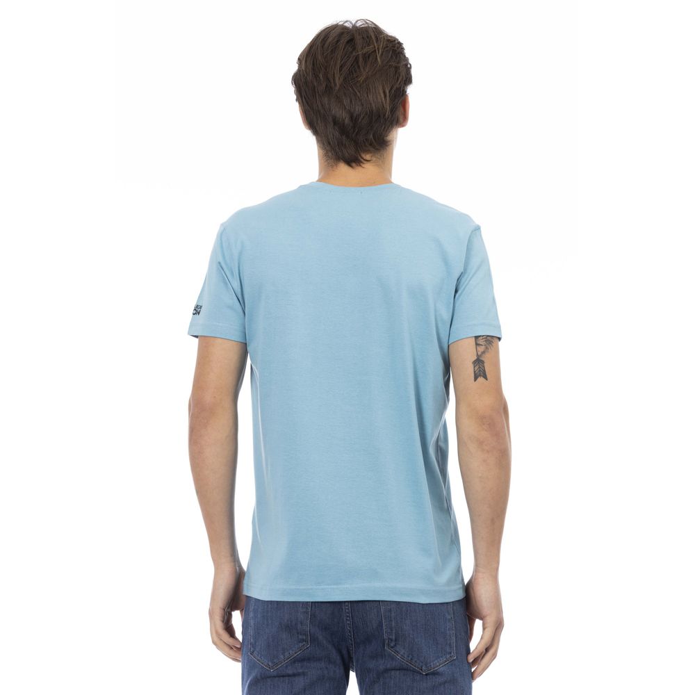 Ανδρικό μπλουζάκι Trussardi Action Light Blue Cotton