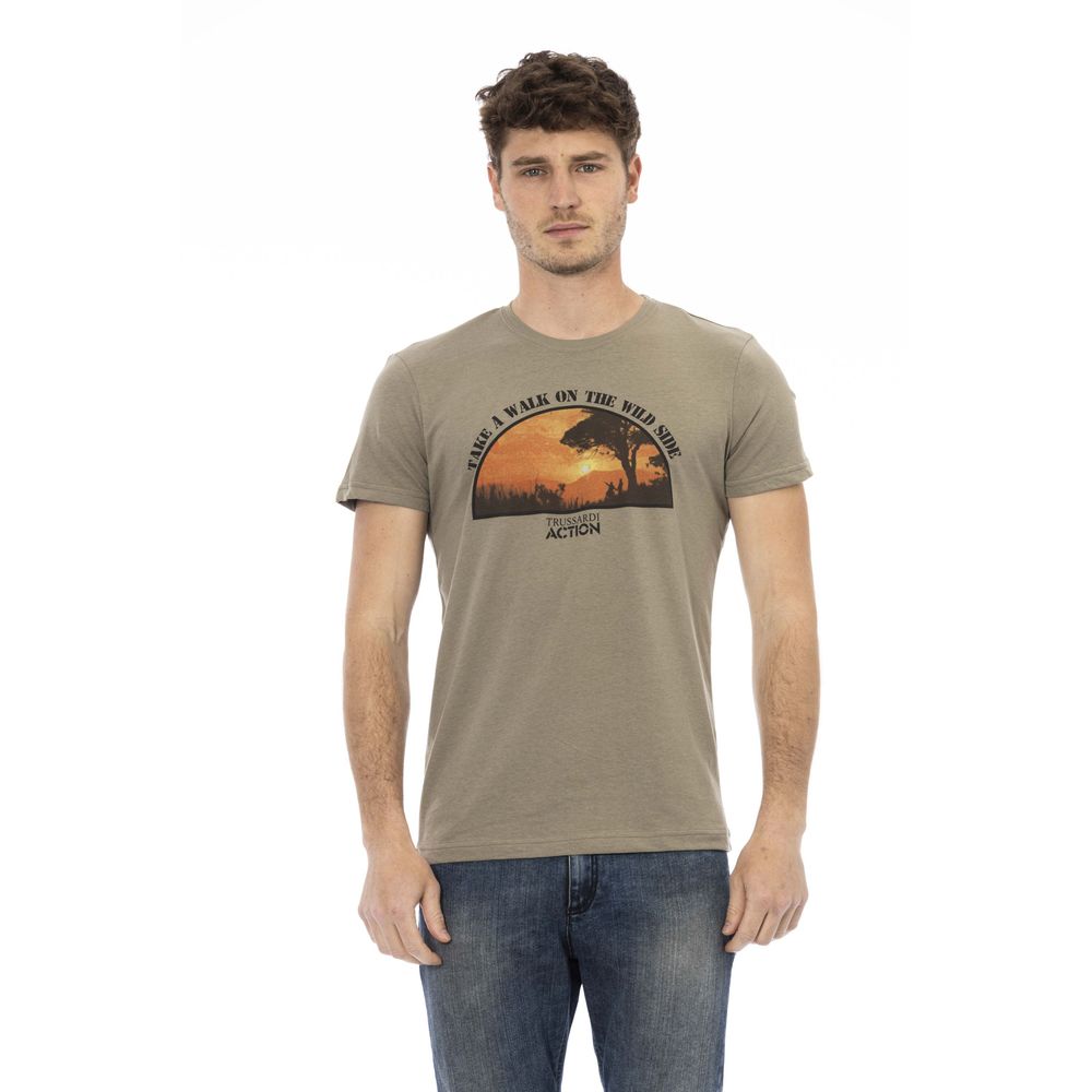 Ανδρικό μπλουζάκι Trussardi Action Green Cotton