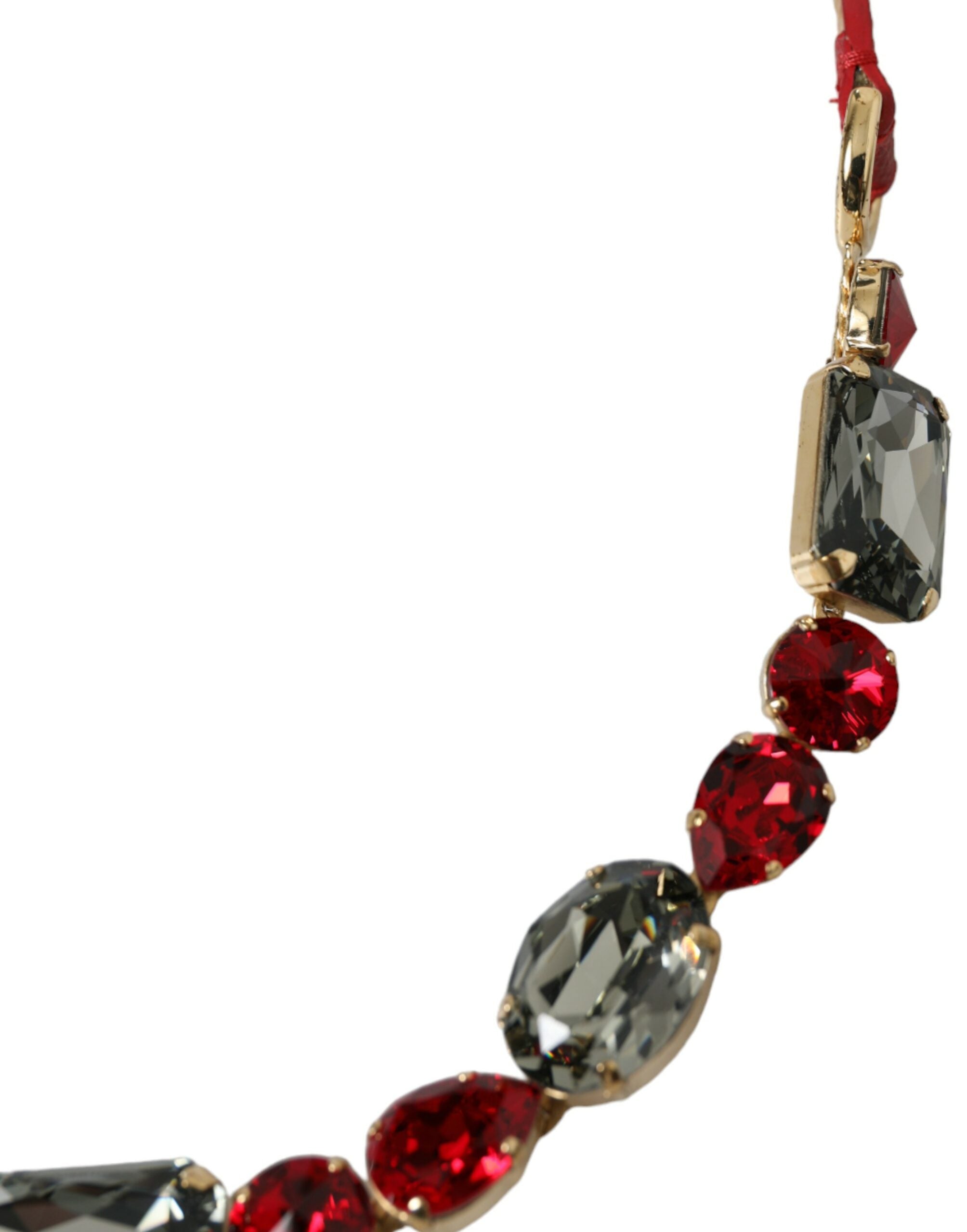 Ζώνη μέσης με πόρπη Dolce & Gabbana Radiant Red Crystal