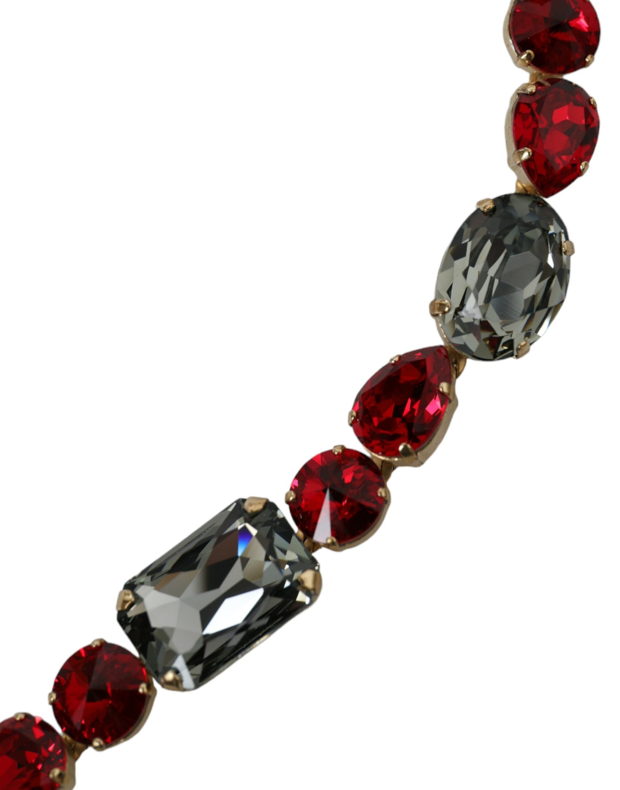 Ζώνη μέσης με πόρπη Dolce & Gabbana Radiant Red Crystal
