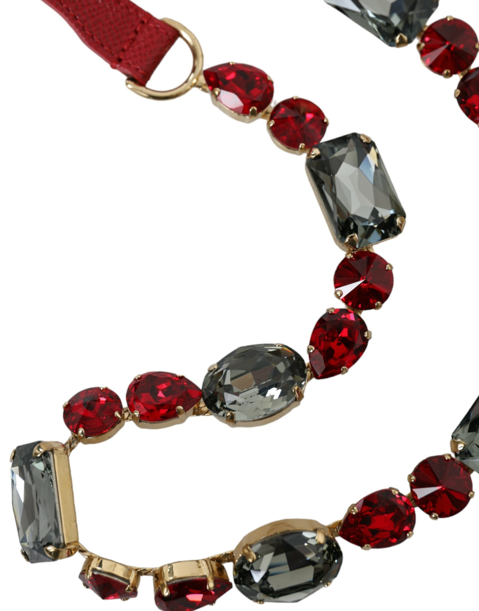 Ζώνη μέσης με πόρπη Dolce & Gabbana Radiant Red Crystal