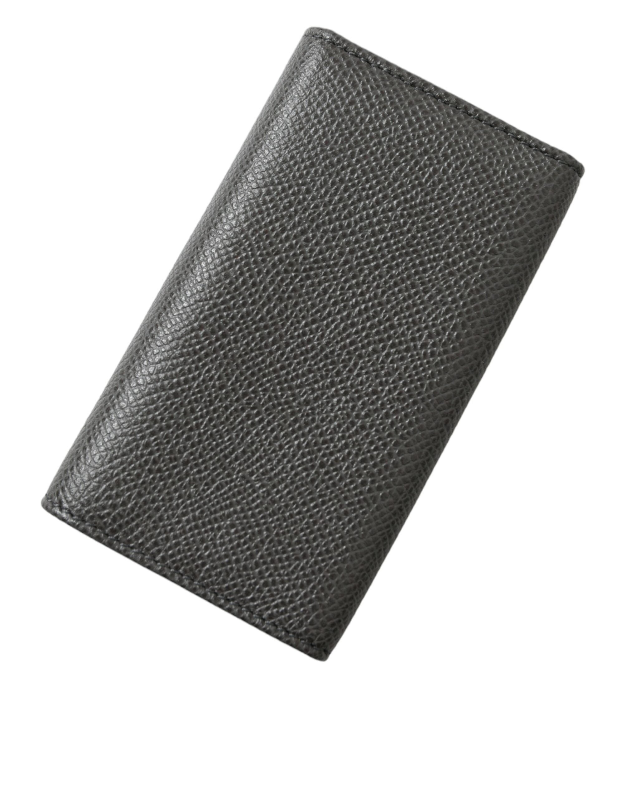 Dolce & Gabbana Chic Grey Δερμάτινη Μπρελόκ
