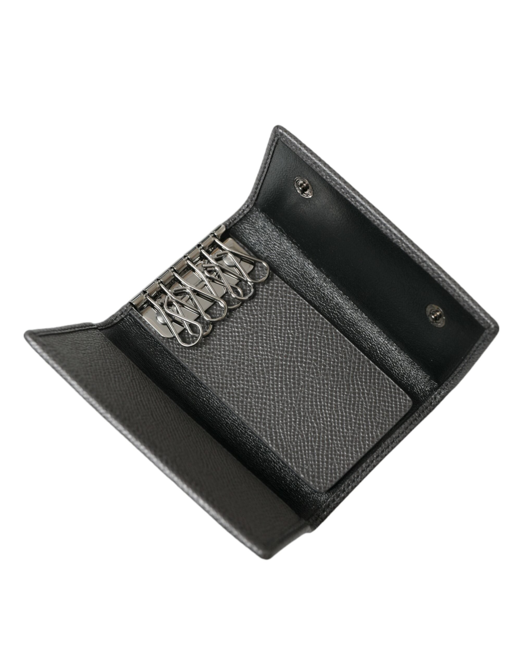 Dolce & Gabbana Chic Grey Δερμάτινη Μπρελόκ